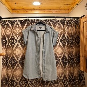 Steve Madden Size L Denim Dress, 100% Cotton